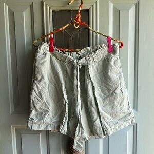 High Waist Pistachio Colored Shorts